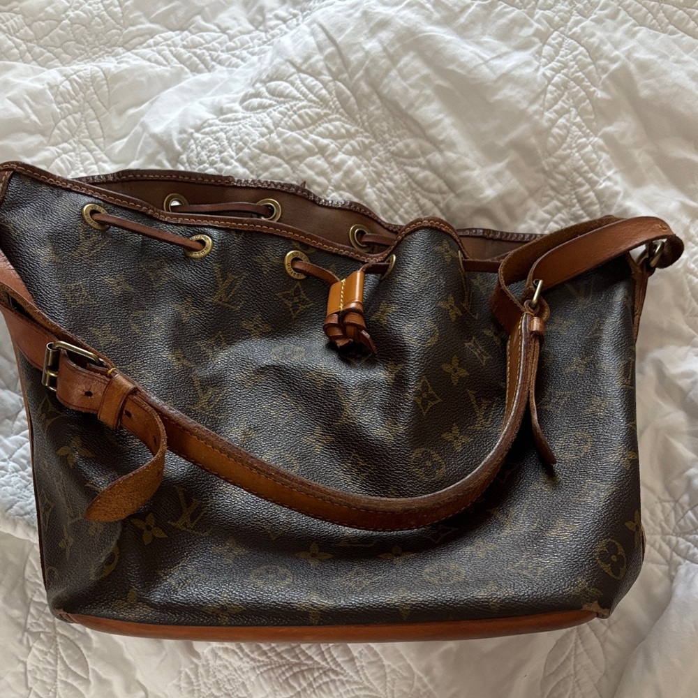 Chic Brown Monogram Shoulder Bag